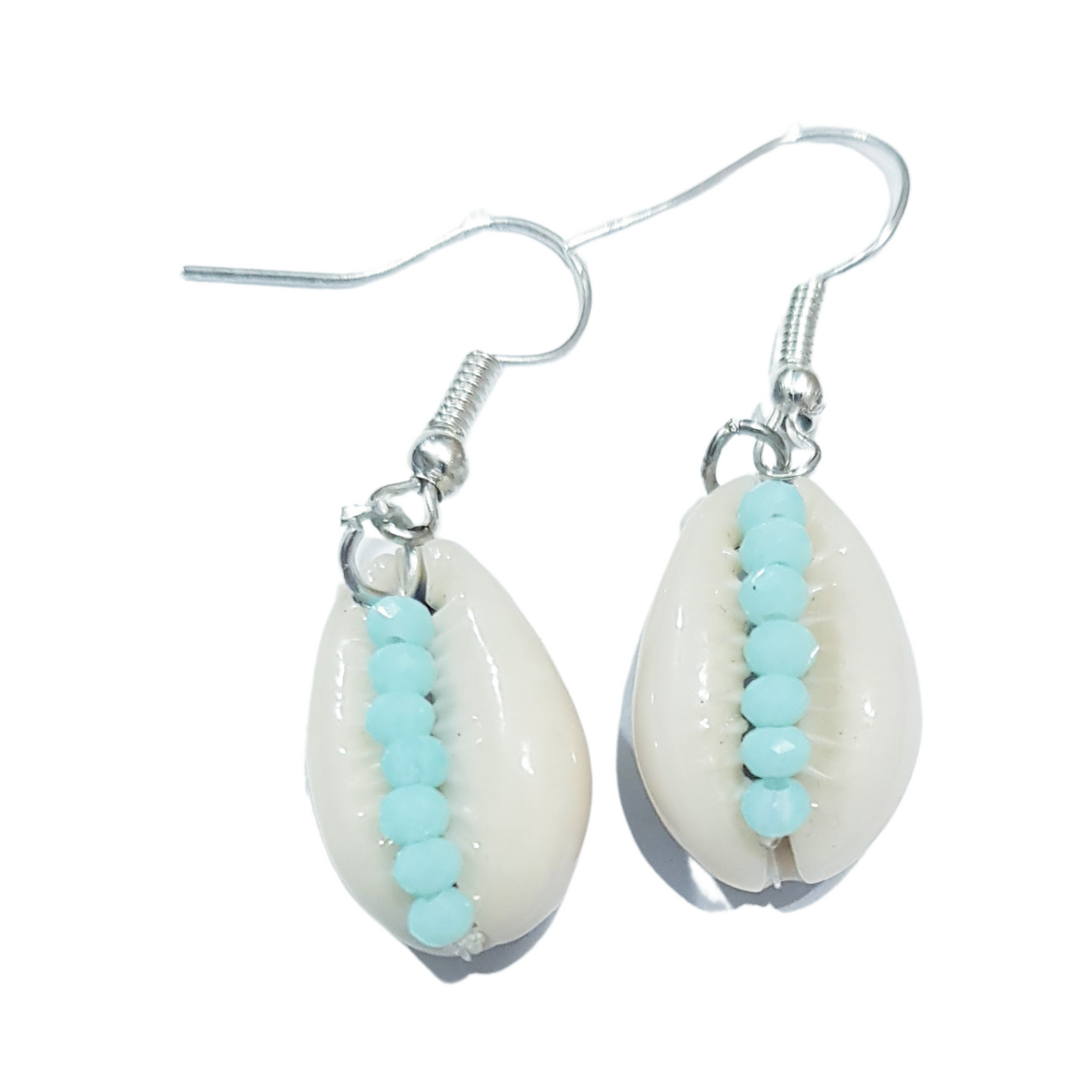 Earrings Cowrie Shell & Crystal