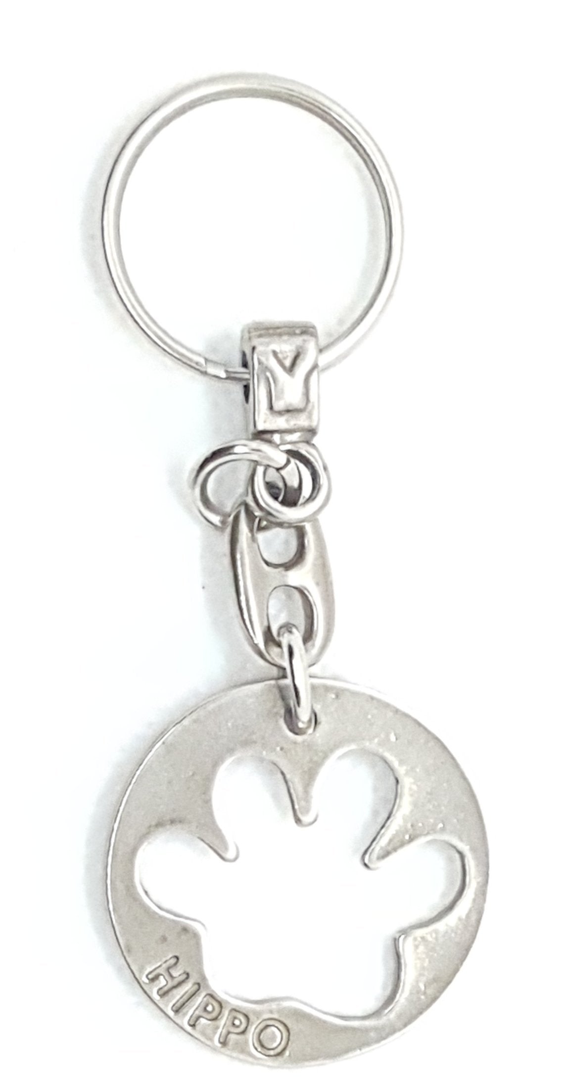 Keyring-Hollow Paw Print Animal