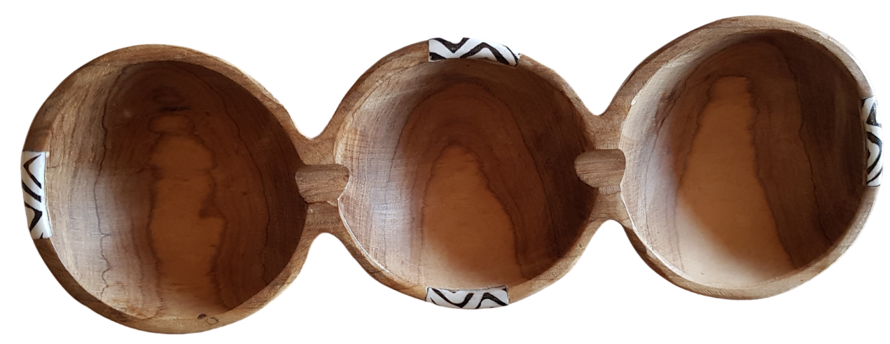 Wood bowl- 3 dipper