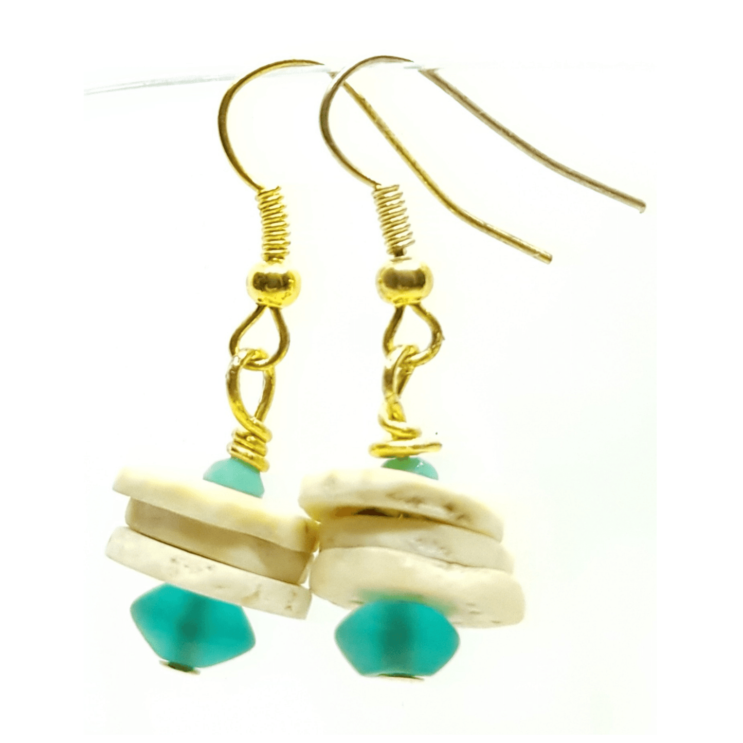 Earrings Shell & Crystal