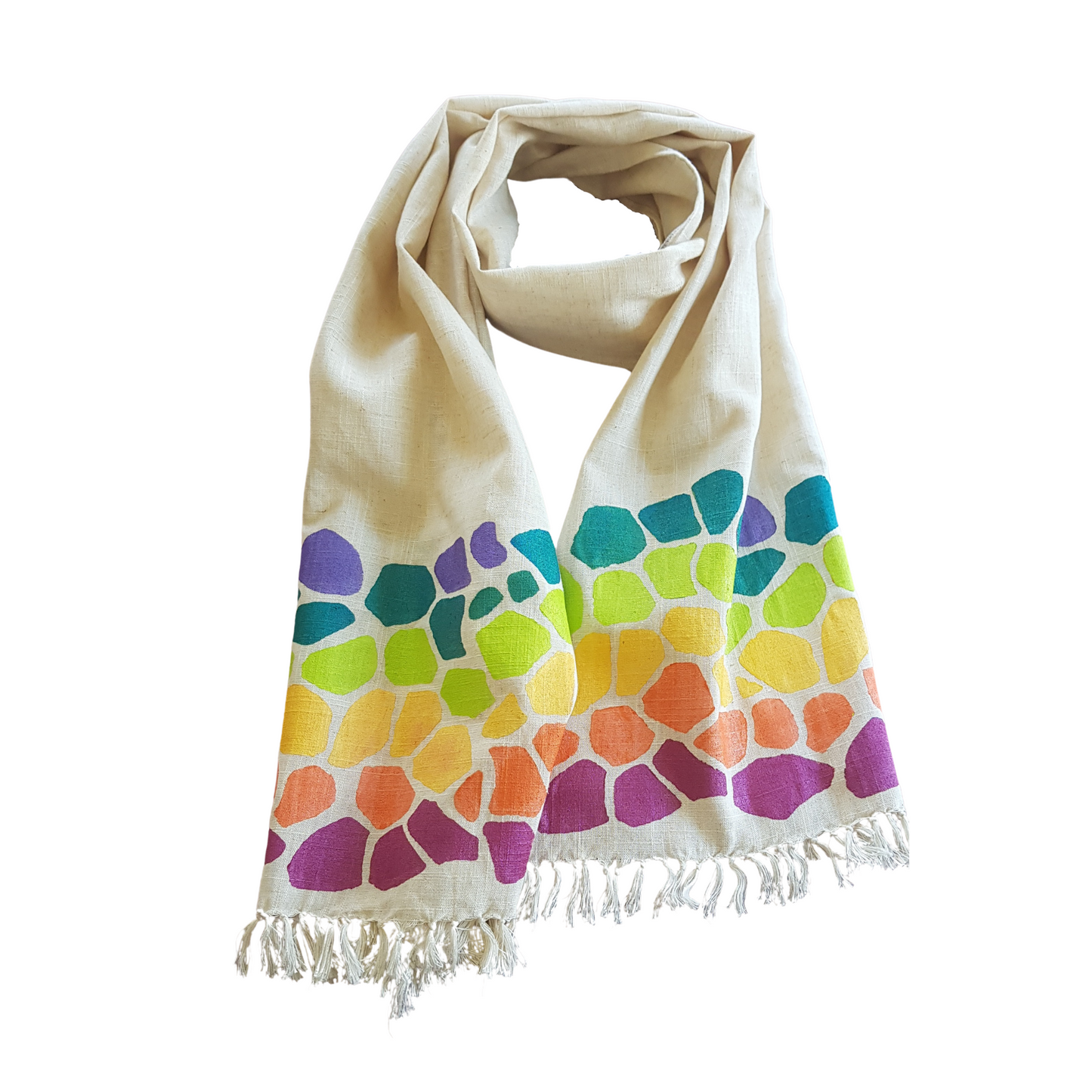 Scarf hand painted