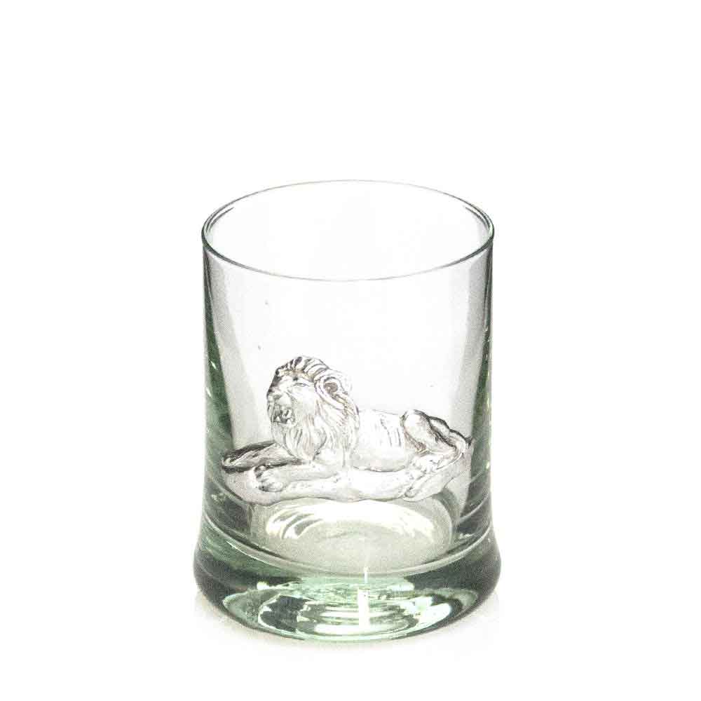 Glasses-Whiskey Pewter Animal motif